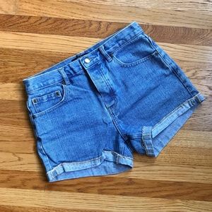 High Waist Blue Jean Shorts